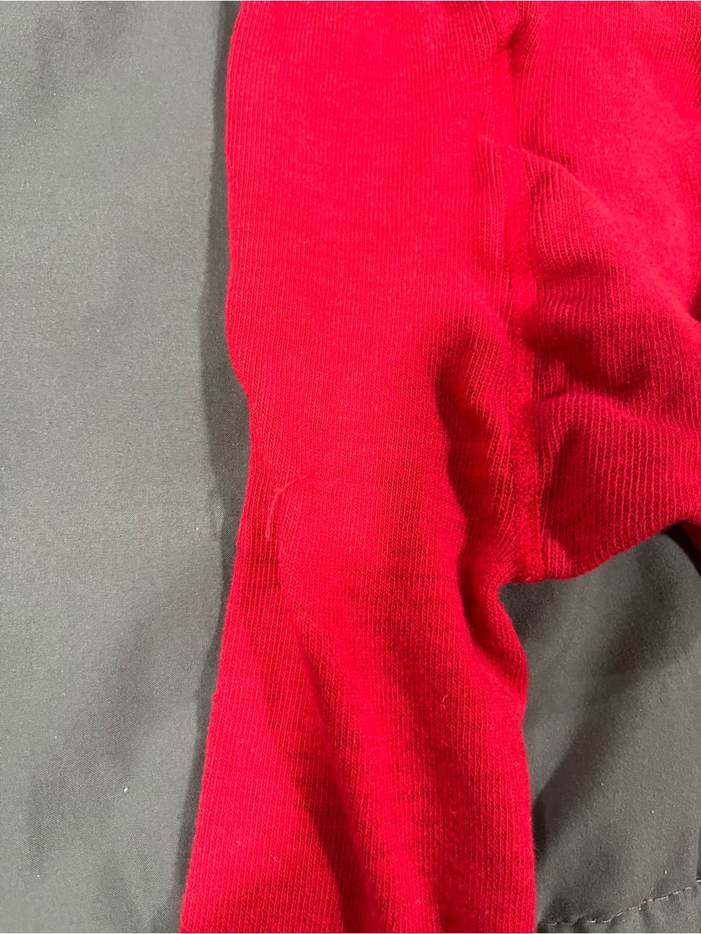 Footless Ruffle Tights - Red - Picture 4 of 5